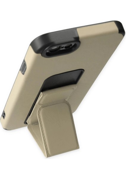 Bfs iPhone 6 Kılıf Mega Standlı Silikon - Gold modelleri