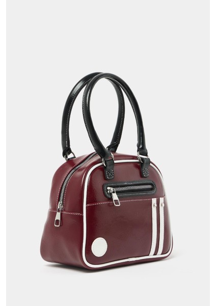Bordo Kadın Retro Bowling El ve Omuz Çanta fiyatları