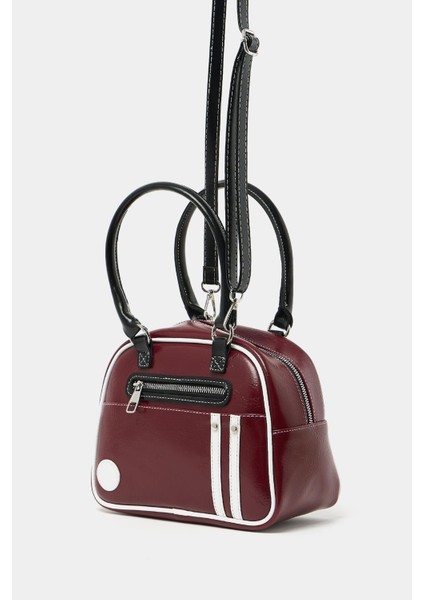 Bordo Kadın Retro Bowling El ve Omuz Çanta modelleri