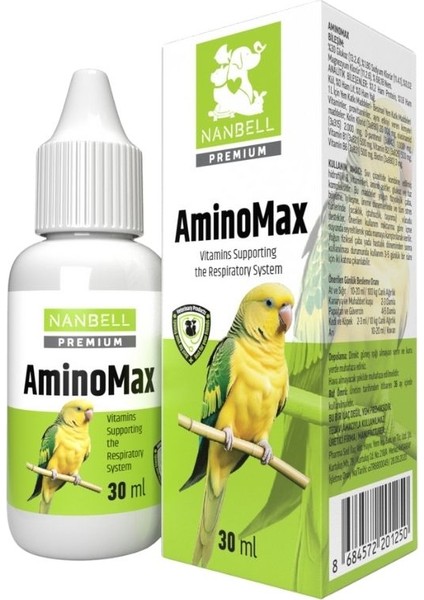 Aminomax – Nanbell Premium Amino Asit ve Solunum Sistemi Destekleyici Vitaminler (30 Ml)