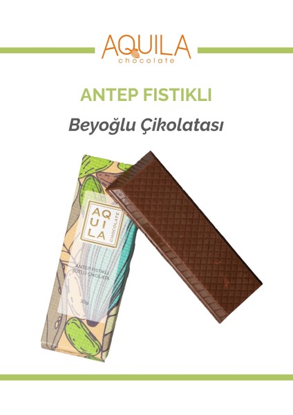 Sütlü Antep Fıstıklı Beyoğlu Çikolatası