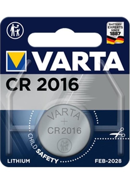 Varta Cr 2016 3 Volt Lityum Tekli Pil