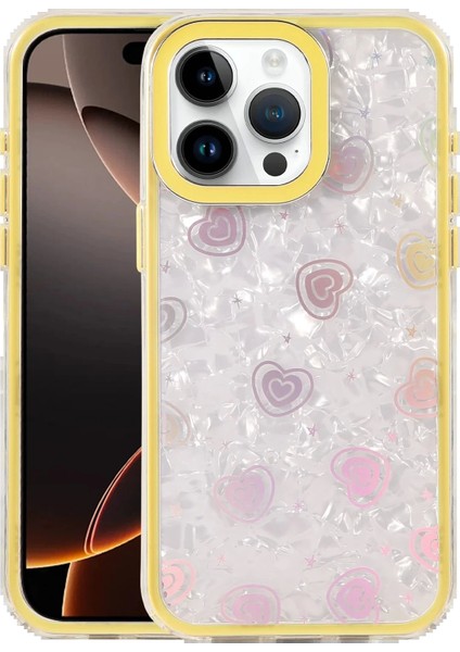 Bfs Apple iPhone 15 Pro Lumi Desenli Kapak - Sarı