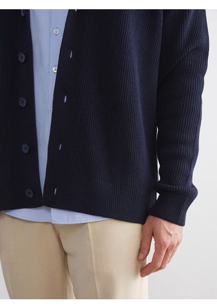 Yeni Sezon Standart Kalıp Şal Yaka Erkek Triko Hırka modelleri