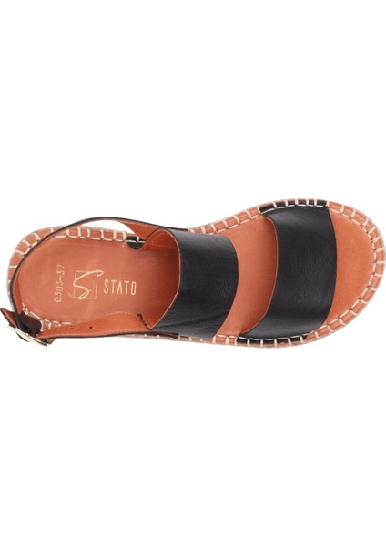 Kalın Taban Kadın Sandalet Siyah fırsatları