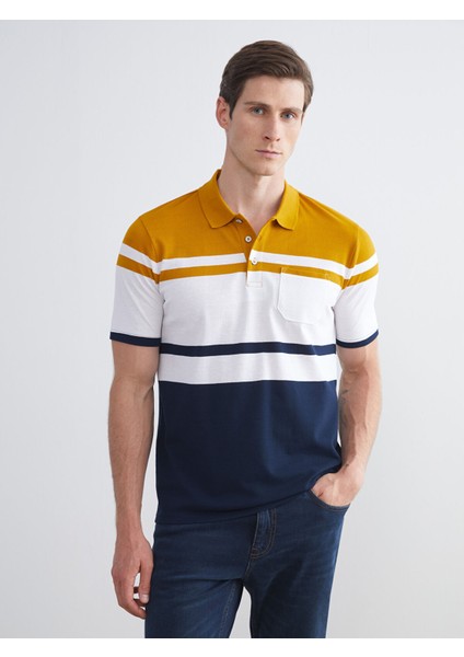 Yeni Sezon Polo Yaka Çizgili Pike Erkek Tişört