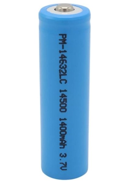 Powermaster PM-14632 Lc 14500 3.7 Volt 1400MAH Şarj Edilebilir El Feneri Pili (Aa Pil Ile Aynı Boyutta)