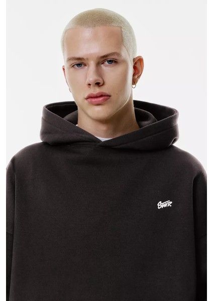 Erkek Stwd Baskılı Sweatshırt Oversize