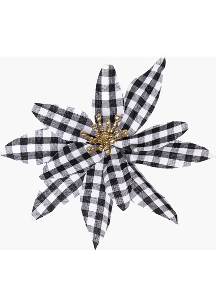 Bohem Siyah, Beyaz Çicek Ağaç Süsü 26X14CM