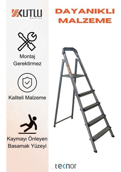 Kutlu Dayanıklı Metal Basamaklı Merdiven modelleri