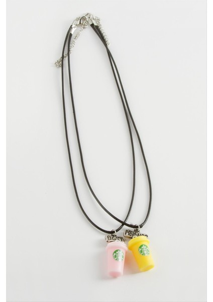 Ds-Derin Içecek Arkadaşlık Kolyeleri Çift Kolye-Siyah fiyatları