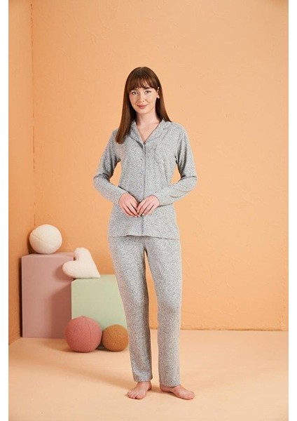 Kadın Gri Pijama Takımı 28014
