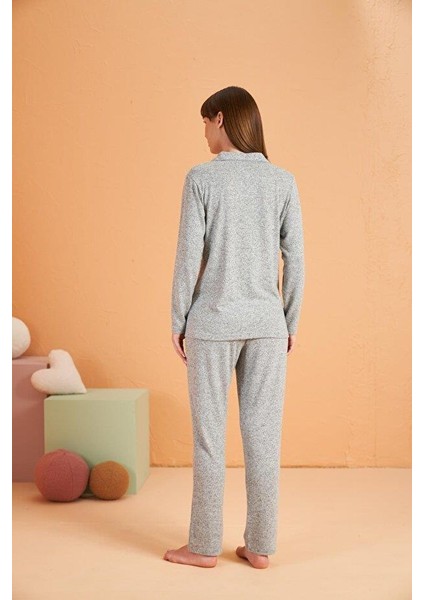 Kadın Gri Pijama Takımı 28014 fırsatları