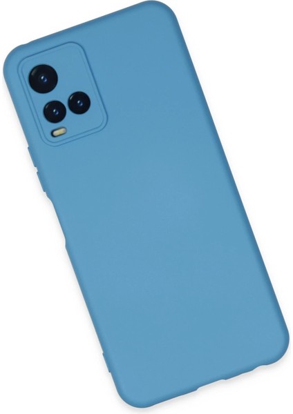 Bfs Vivo Y21S Kılıf Nano Içi Kadife Silikon - Mavi modelleri