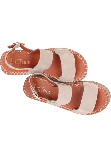 Kalın Taban Kadın Sandalet Vizon indirimleri