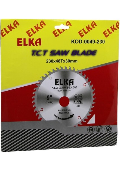 Elka 0049-230 230 x 48T x 30MM Ağaç Sunta Kesici Disk (5250)