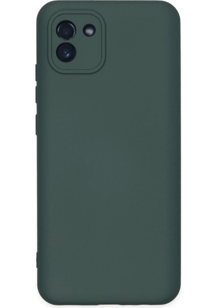 Bfs Samsung Galaxy A03 Kılıf Nano Içi Kadife Silikon - Koyu Yeşil