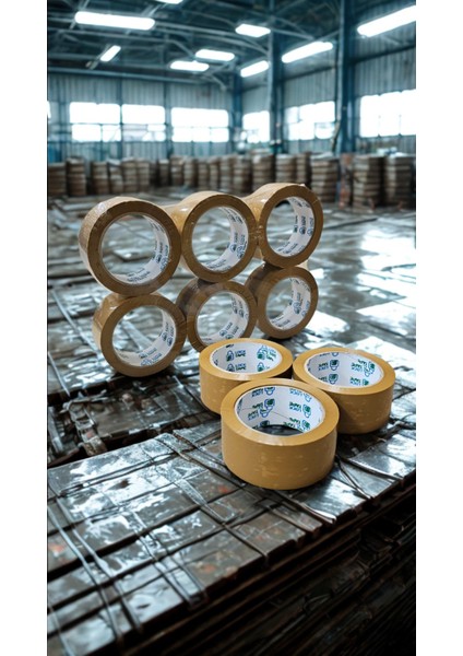 67 mm x 100 Taba Renkli Hotmelt Koli Bandı -Kahverengi -Shrinkli Paketli