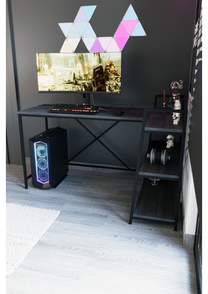 Siyah Oyuncu Masası, Çift Yön Kullanıma Uygun, Bilgisayar Masası, Gamer Masası, Gaming Masa, L Masa fırsatları