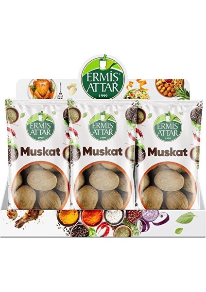 Muskat Öğütülmüş 40 Gram 3'lü Ermiş Attar