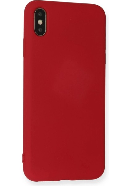 Bfs iPhone Xs Max Kılıf Nano Içi Kadife Silikon - Kırmızı modelleri