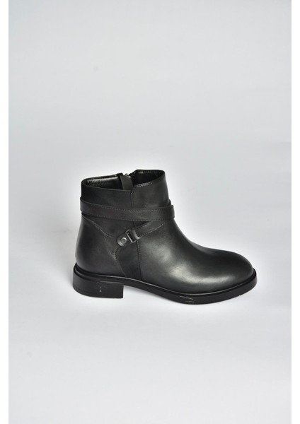 V973599009 Siyah Alçak Topuklu Kadın Bot indirimleri
