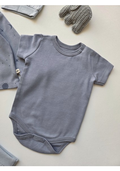 %100 Pamuk Yenidoğan Erkek Bebek 5 Parça Hastane Çıkış Seti