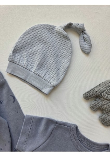 %100 Pamuk Yenidoğan Erkek Bebek 5 Parça Hastane Çıkış Seti