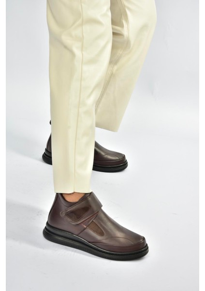 V324501903 Kahverengi Hakiki Deri Cırtlı Kadın Bot fırsatları