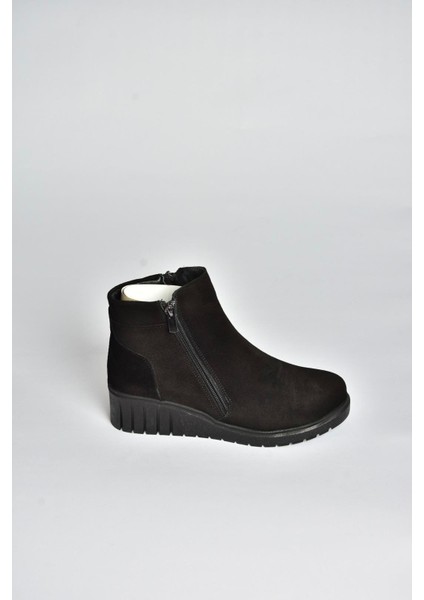 V324800402 Siyah Hakiki Deri Süet Kadın Bot fırsatları