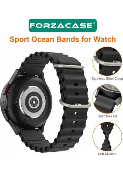Huawei Watch Ultimate 2 ile Uyumlu Ocean Oluklu Silikon Kordon Kayış - FC143 fiyatları