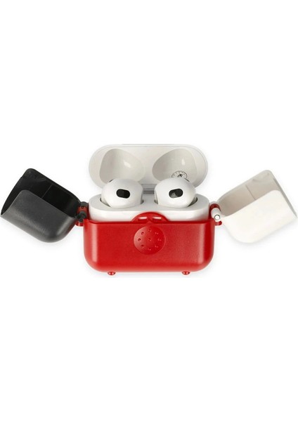 Bfs Airpods 3 (3.nesil) Basmalı Kılıf - Kırmızı-Siyah-Beyaz modelleri