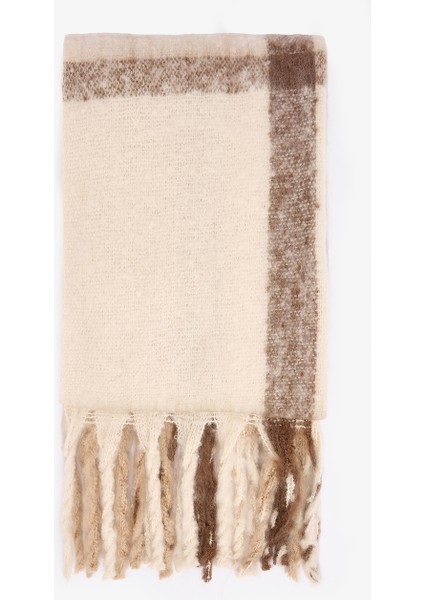 Renkli Belinda Çizgili Yumuşak Dokulu Atkı