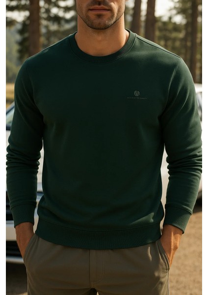 Erkek Mevsimlik Salaş Uzun Kol Yeşil Sweatshirt fırsatları