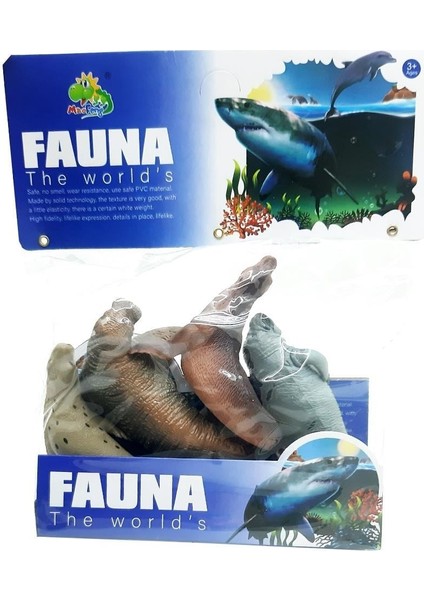 4 Parça Fauna Okyanus Canlıları Fiğür Oyuncak 5527