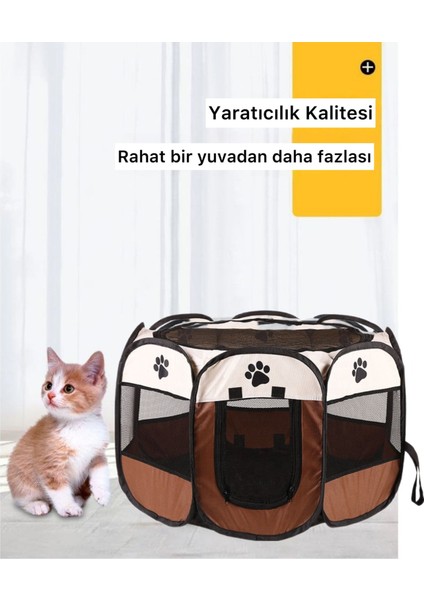 Taşınabilir Katlanır Evcil Hayvan Yatağı Kedi ve Köpek Evi Büyük (M) fırsatları