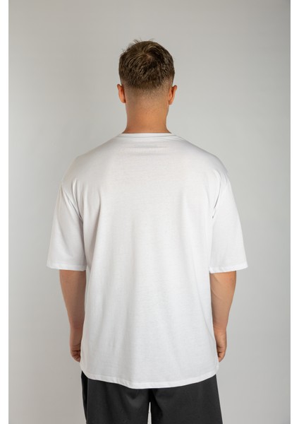 Beyaz Oversize Basic Unisex Tişört fiyatları