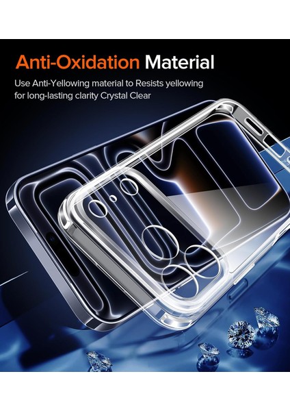 iPhone 17 Pro Max Şeffaf Kılıf Silikon / Cam Ekran Koruyucu Seti indirimleri