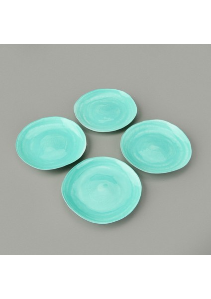 Kitchen Kronos 4'lü Tabak - Mavi - 16 cm