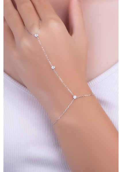Minimalist 18 Ayar Beyaz Altın Kaplama 24 cm Gümüş Şahmeran fiyatları
