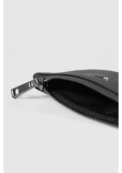 Hakiki Deri, El Yapımı, Bozuk Para Cüzdanı, Gümüş Renk Fermuar, 3002 Siyah indirimleri