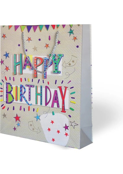 26X32 Lüks Karton Çanta Varak Baskılı -D. Günü Temalı-