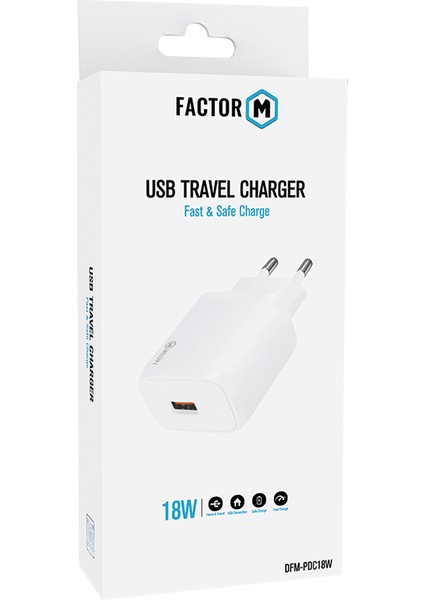 Hızlı Şarj Adaptörü (18W) -Beyaz- Beyaz