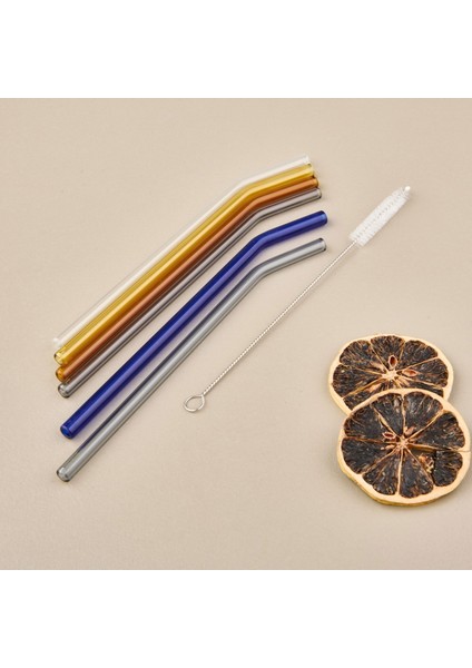 Straw Color 6'lı Cam Pipet Fırça Seti - Renkli fiyatları