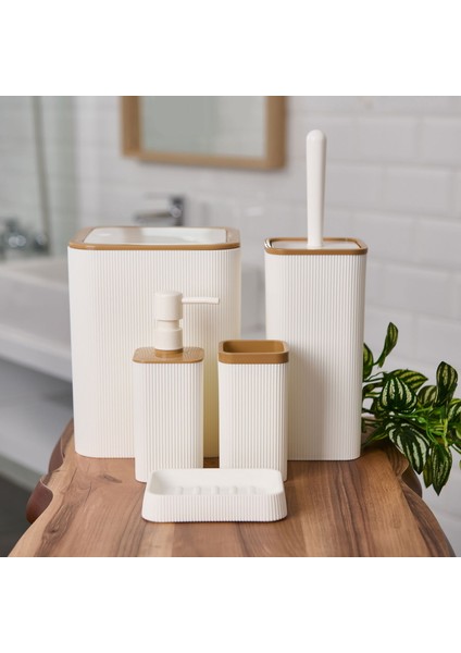 Bath Mina Due 5'li Banyo Seti - Beyaz