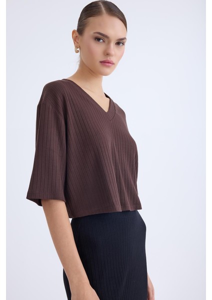 V Yaka Kısa Kol Bluz fiyatları