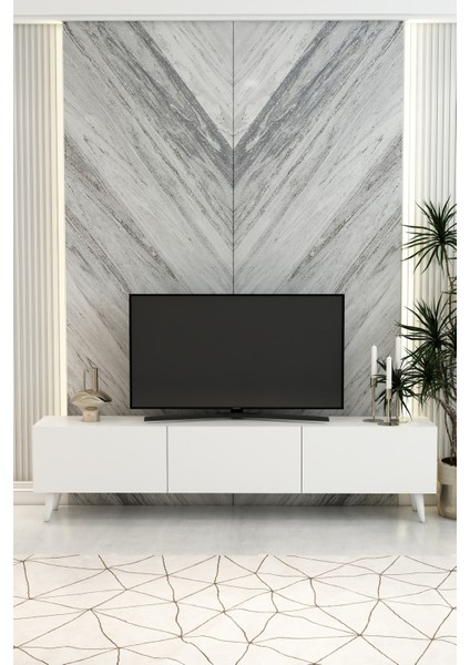 Model Vera 180 cm Televizyon Ünitesi 3 Kapaklı Tv Ünitesi – Modern Tv Sehpası | Televizyon Konsolu