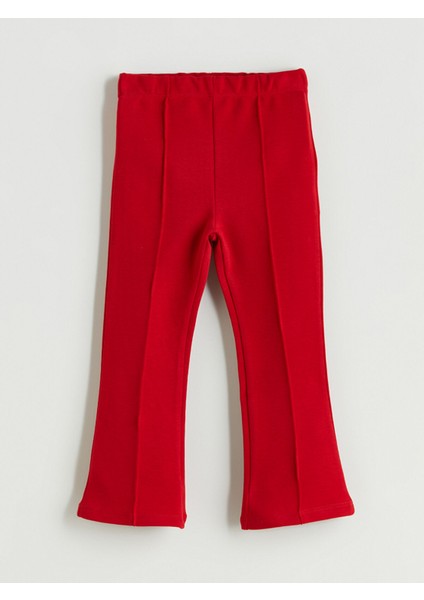 Yeni Sezon Beli Lastikli Ispanyol Paça Kız Çocuk Tayt