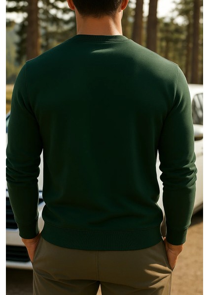 Erkek Mevsimlik Salaş Uzun Kol Yeşil Sweatshirt indirimleri
