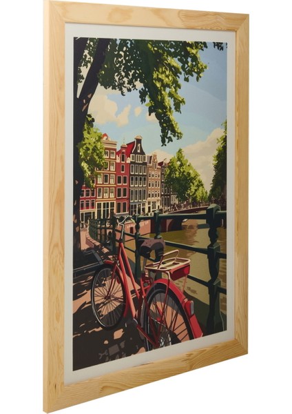 Deco Amsterdam Houses Tablo - Renkli - 50X70 cm modelleri